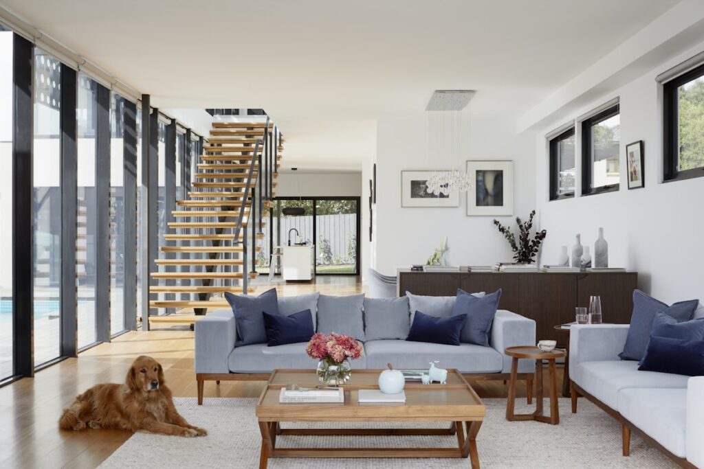 Bright modern kitchen with island, the result of a well-marketed kitchen business