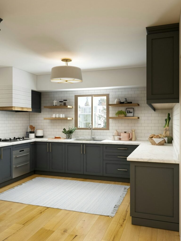 Finished kitchen project representing leads nurtured to a signed contract