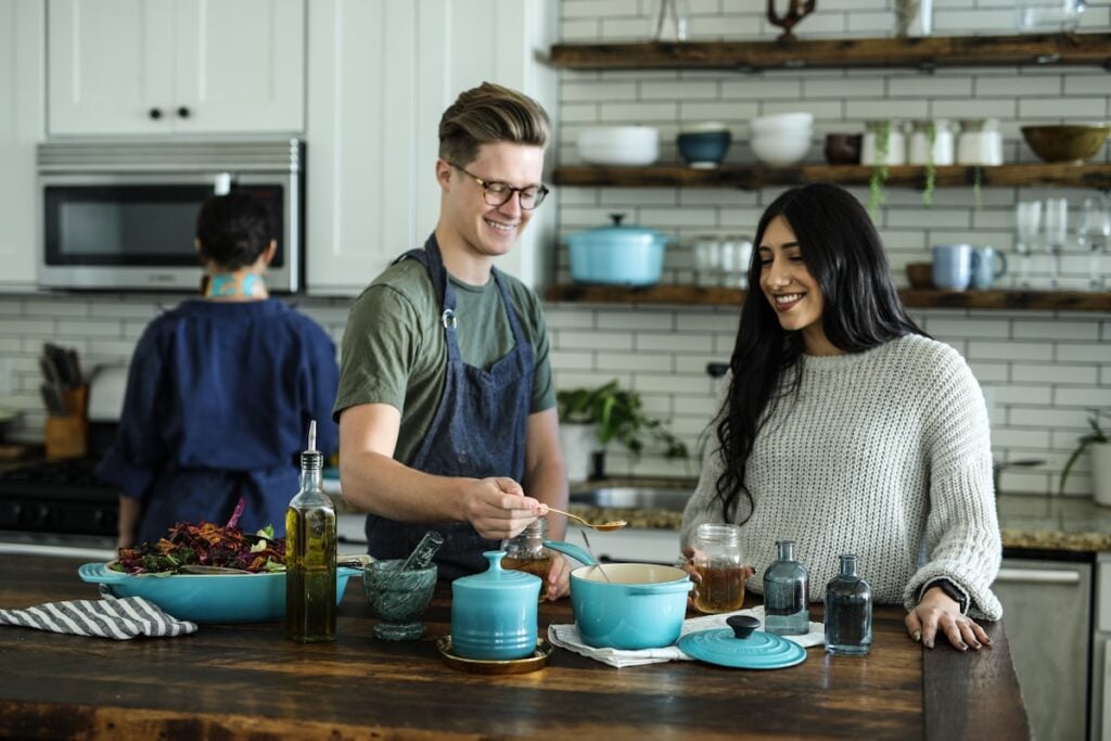 Detail of a beautifully finished kitchen used as social media content